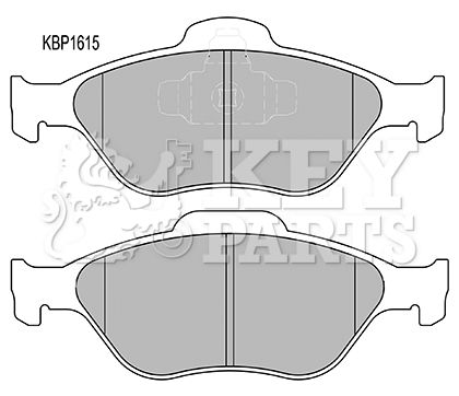 KEY PARTS Комплект тормозных колодок, дисковый тормоз KBP1615